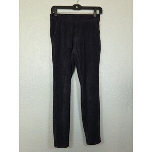 Lands' End Corduroy Straight Elastic Waist Pull Blue Pockets Small